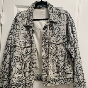 Alexander Wang Snake skin Denim jacket-Sold